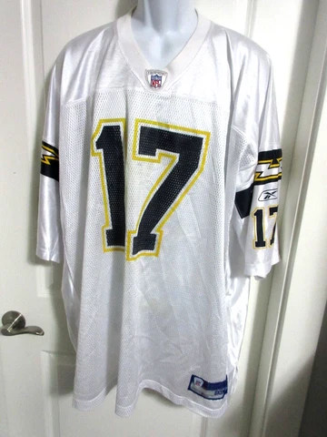 Mens Reebok Philip Rivers #17 San Diego Chargers NFL Football Jersey sz. 4XL Cover