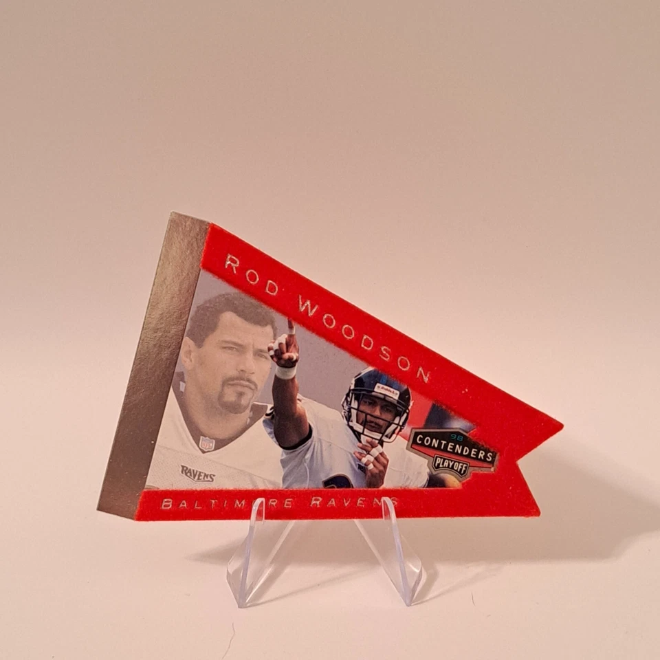 1998 Playoff Contenders ROD WOODSON #8 Pennant Orange NFL HOF Ravens 2-1-25 - Image 1 of 2