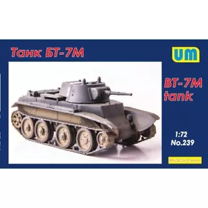 Kit de maquetas de plástico escala 1:72 tanque soviético BT-7M UNIMODELS UM 239 - Imagen 1 de 8