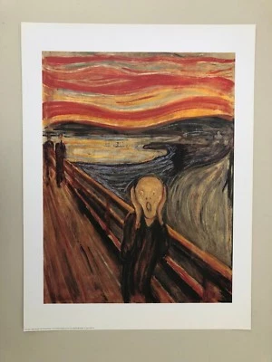 EDVARD MUNCH, 'THE SCREAM, 1893' SELTENER AUTHENTISCHER KUNSTDRUCK 2003 - Bild 1 von 4