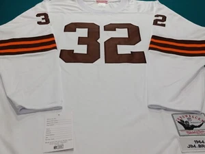 JIM BROWN CUSTOM *XL* THROWBACK LONG SLEEVE JERSEY!, SEWN! - Picture 1 of 6