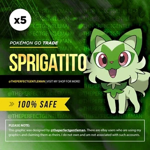 x5 Sprigatito Pokemon #906 GO Gen 9 Paldea - Picture 1 of 4