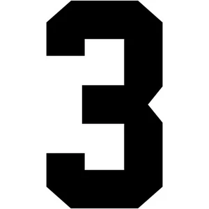 Varsity Number 3 Decal Sticker Vinyl Window College Athletic Letters Team Sports - Picture 1 of 25
