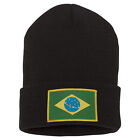 Top Headwear Brazil Beanie - Men's Womens Long Winter Cuff Beanie Cap