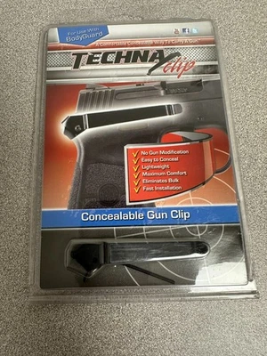 Techna Clip Belt Clip, Fits S&W Bodyguard, Right Hand, Black Finish BDGBR - Image 1 of 2