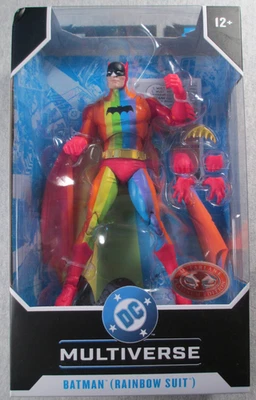 Batman (Traje Arco Iris) - Figura Sellada 7" pulgadas Mcfarlane ROJO Platino Multiverso Foto 1 de 4