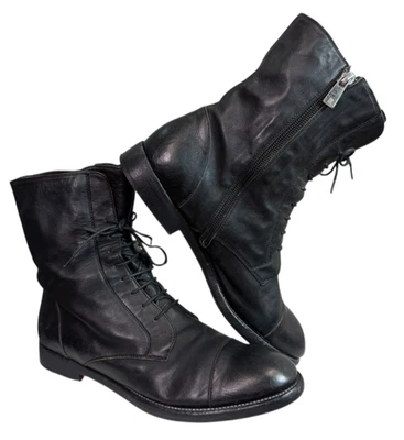 Botines Fratelli Rossetti de cuero negro con cordones hechos en Italia talla $980 EU 38 Foto 1 de 4