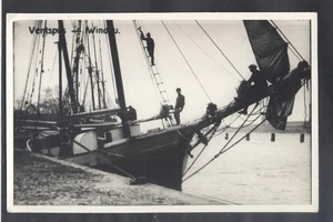 13822 Lettland,1925,Fotokopie mit Blick auf ein Segelschiff im Hafen Ventspils - Bild 1 von 1