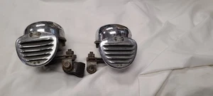 Pair Vintage HELLA 35014 Fanfare Chrome Horns Untested - Foto 1 di 8