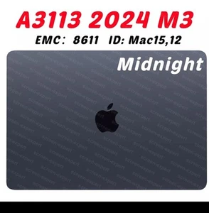 For Macbook Air A3113 M3 2024 Midnight LCD LED Screen Full Assembly MRXW3LL/A - Afbeelding 1 van 5