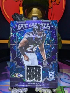 Panini Spectra 2022 - Ed Reed Epic Legends Materials Neon Blue Prizm/60!! (MEM) - Imagen 1 de 6
