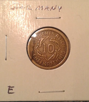 Germany Error 10 Rentenpfennig  coin 1924. - Image 1 of 4