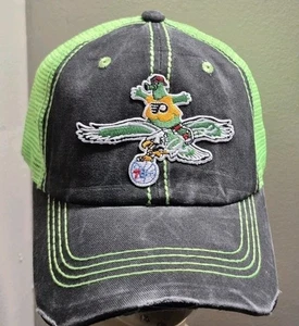 Philadelphia Eagles & Flying Phanatic Philly Teams Distressed  Neon Green Hat - Picture 1 of 15