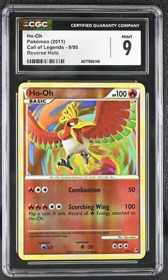 CGC 9 MINT Ho-Oh 2011 Call of Legends 9/95 Reverse Holo Pokemon Card - Image 1 of 2