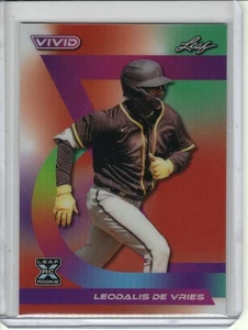 2024 Leaf Vivid Leodalis De Vries Rookie/RC #5/8 - Bild 1 von 2