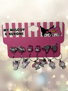 Juego de pendientes de fiesta de pijamas Sanrio My Melody & Kuromi - Imagen 1 de 3