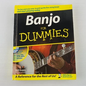 BANJO FOR DUMMIES Bill Evans PAPERBACK MUSICAL INSTRUMENT SONGS CHORDS PLAY-ALON - Picture 1 of 24