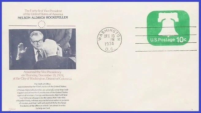 USA5 #IN29 U/A FLEETWOOD 2 FDC   Inauguration Ford 1974 - Image 1 of 1