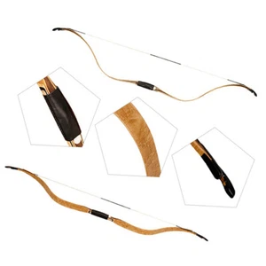 AF archery Si Cai Ming Bow Handmade Horse Long Bow 25-50lbs Recurve Bow 57in. - Picture 1 of 5