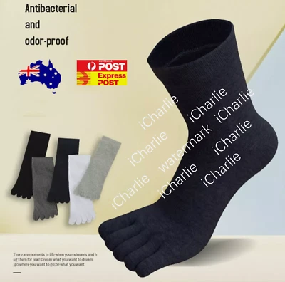 4x Soft Sports JAPAN Five Finger Toe Socks Elastic Cotton Anti-Bacteria Blister - image 1 of 3