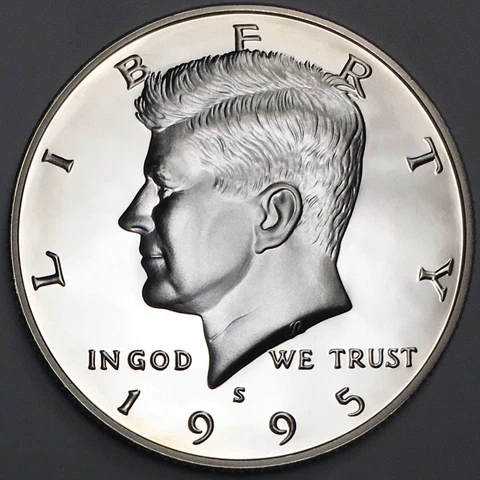 1995-S Silver Proof Kennedy Half Dollar - 90% Silver - (UNC) KM#A202c - HD95SS Cover