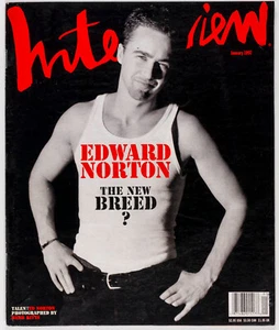 EDWARD NORTON Herb Ritts NEVE CAMPBELL Robert Redford RU PAUL Interview magazine - Picture 1 of 12