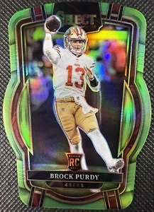 2022 Panini Select Brock Purdy Neon Green Die Cut Rookie Prizm /299 #213 49ers - Picture 1 of 2