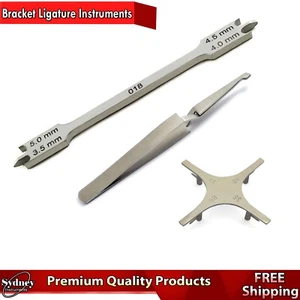 Orthodontic Kit Instruments Bracket Holding Tweezers Placing Removing Gauge - Imagen 1 de 7