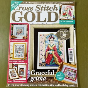 Cross Stitch Gold UK Magazine June 2013 Issue 36 Geisha Cats Tea Birds & more - Picture 1 of 11