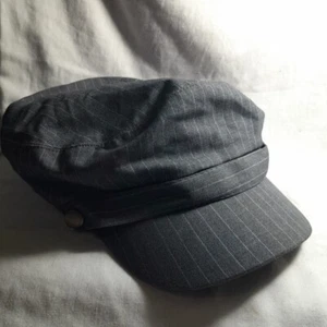 Telegraph / Cadets Hat - Grey / White Stripes - Size 57cm - Picture 1 of 4
