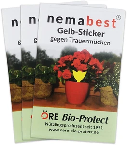 nemabest® 30 Gelb-Sticker gegen Trauermücken, steckbare und giftfreie Gelbtafeln - Bild 1 von 3