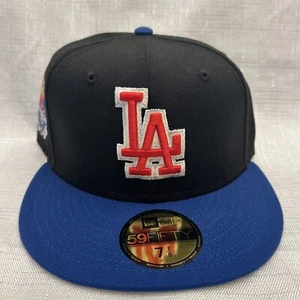MLB LA Dodgers New Era 59FIFTY eng anliegende Mütze 50. Jubiläum schwarz/gold Größe 7 1/8 - Bild 1 von 6
