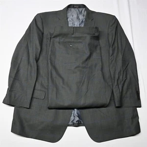 Tiglio Luxe 54R 48x30 Green Windowpane Dolcetto Wool Mens Coat Jacket Pants Suit - Picture 1 of 12