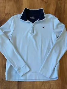 Vineyard Vines Jungen Sweatshirt mit Viertelreißverschluss hellblau, Top Zustand - Bild 1 von 5