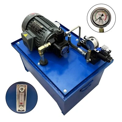 Unidad de potencia hidráulica 220V 1000PSI bomba hidráulica estación de presión hidráulica Foto 1 de 4