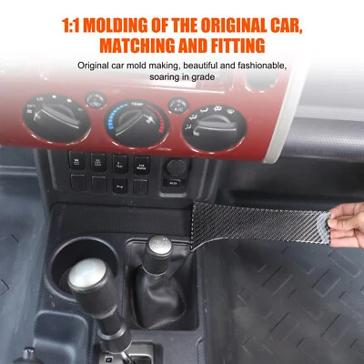 Carbon For Toyota FJ Cruiser 2007-21 Car Center Control Gear Panel Front Sticker - Image 1 of 4