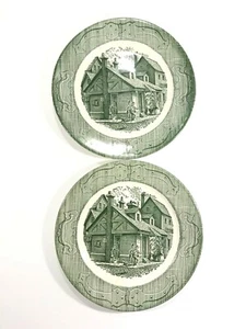 THE OLD CURIOSITY SHOP Royal China TWO Dinner Plates 10" USA Vintage Replacement - Picture 1 of 10