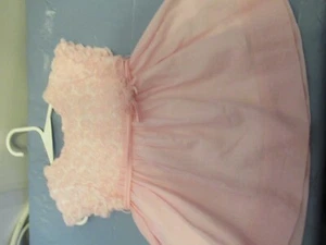 P29) Girls 9 Month Mayoral Fully Lined Soft Pink Rose buds Dress Zipper Back - Picture 1 of 11