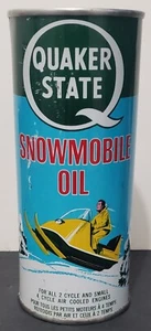 LATA DE ACEITE PARA MOTO DE NIEVE QUAKER STATE DE COLECCIÓN NUEVA DE STOCK PARA TODOS LOS MOTORES REFRIGERADOS DE 2 Y 4 CICLOS - Imagen 1 de 8