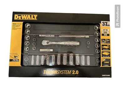 Dewalt DWMT45400 3/8" Drive Ratchet & Socket Set w/ Case 37 PCS ToughSystem 2.0 - Image 1 of 2