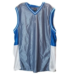 Camisa Jersey AIR JORDAN Jumpman 23 Poliéster Para Hombre XXL AZUL BLANCO GRIS Retro - Imagen 1 de 8