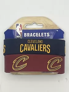 Cleveland Cavaliers Silicone Bracelets 2 Pack Wide By Aminco Brand New MSRP 8.99 - Picture 1 of 2