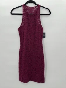 Hollister Lace Mini Sleeveless Dress Burgundy Women’s Size XS NEW - Picture 1 of 6