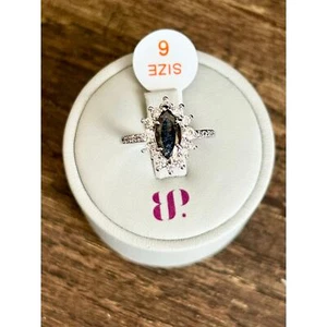 Bomb Party RBP6355 Never Stop Shining Laboratorio Creado Negro Cristal de Hielo Rodio Talla 6 - Imagen 1 de 5