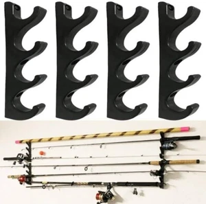 Fishing Rod Storage Rack Holder Horizontal Wall Rod Mounts - Hold 8 Fishing Rods - Picture 1 of 6
