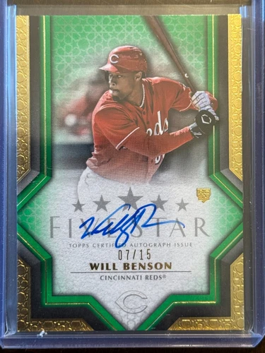 2023 Topps Five Star WILL BENSON Auto /15 Green 🟢 Rookie RC Cincinnati Reds
