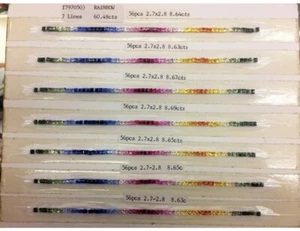 1 Line 8.65CT 2.7 To 2.8mm Natural Rainbow Fancy Sapphire - Picture 1 of 2
