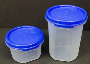 Tupperware Modular Mates Rounds Juego de dos con sellos azules #1 = 7 oz #2 = 14 oz Nuevo - Imagen 1 de 1