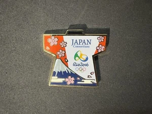 2016 RIO Japan Consortium Tv Japanese Media PIN BADGE Paris 2024 Rare! - Picture 1 of 1