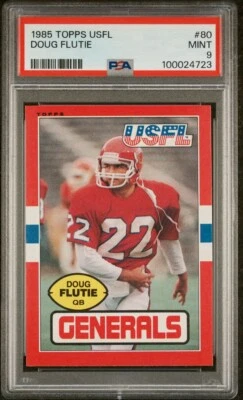 1985 Topps USFL #80 Doug Flutie ROOKIE RC PSA 9 Football Generals - Image 1 of 2
